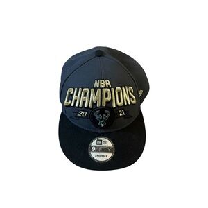 NWT Milwaukee Bucks 2021 NBA Champions‎ 9FIFTY Snapback Hat Gray Black New Era
